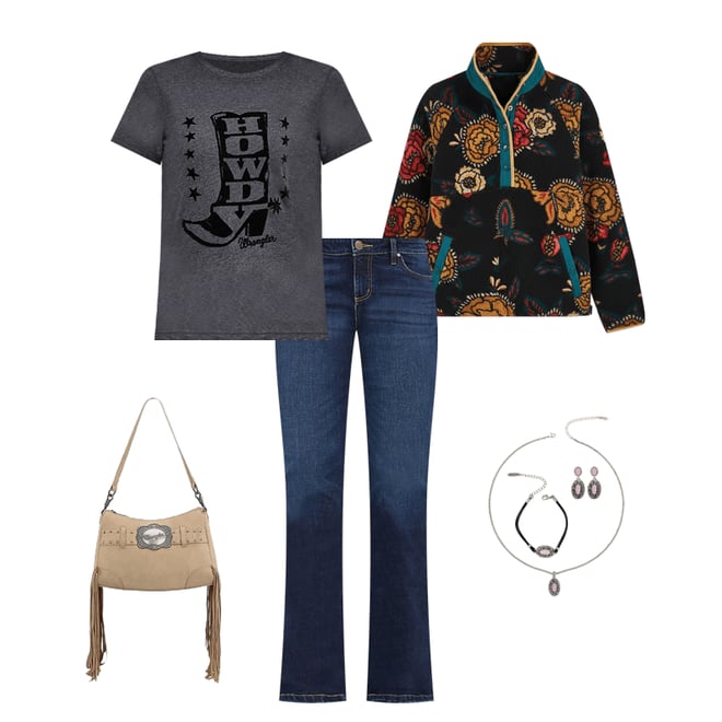 Women's Wrangler Retro® Mae Mid Rise Bootcut Jean in Alayna