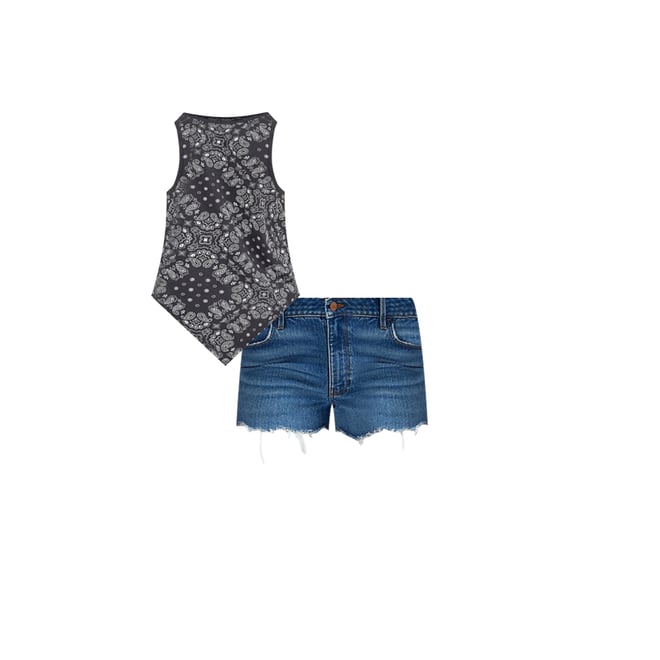 Women's Wrangler Allover Bandana Print Tank in Black