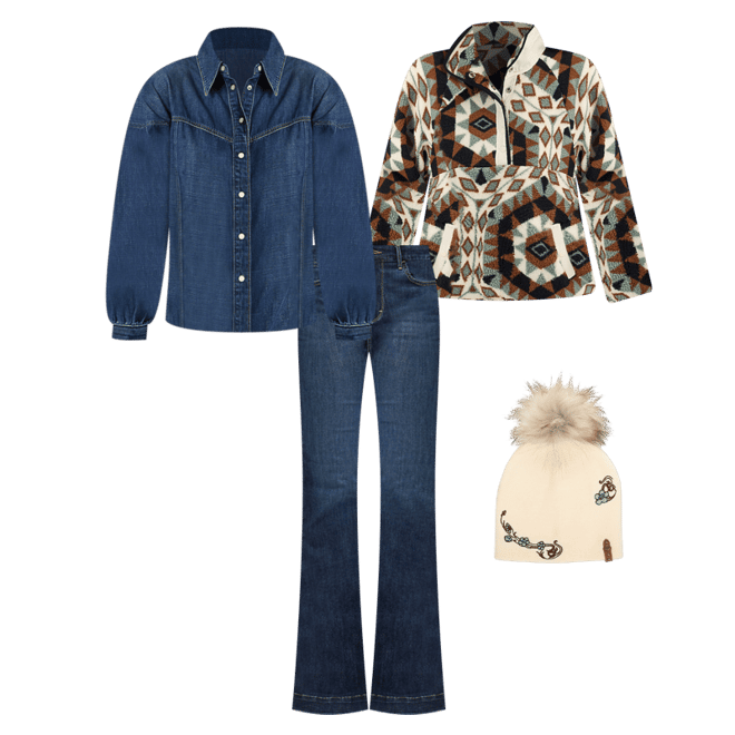 Women's Wrangler Retro® Half-Snap Sherpa Pullover in Green