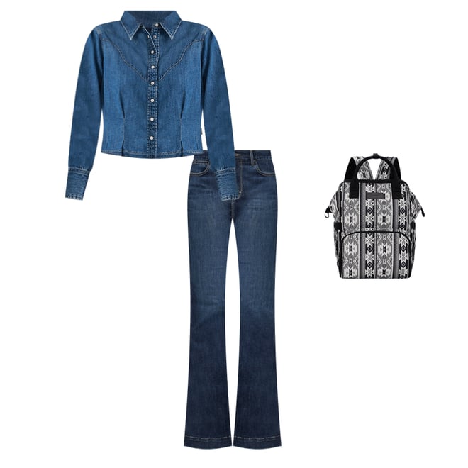 Women's Wrangler Bespoke High Rise Trouser Jean in Alexandra