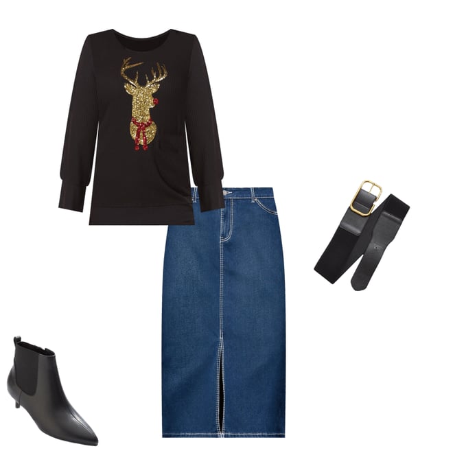 Cato Fashions | Cato Rhinestone Back Pocket Denim Skirt