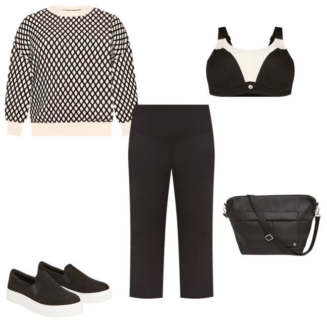 LIVI Crew-Neck Contrast Sweater | LaneBryant