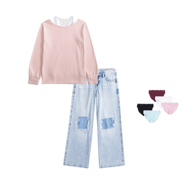 legging-friendly waffle twofer top