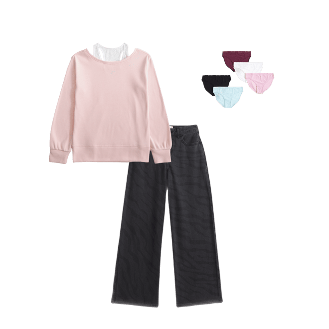legging-friendly waffle twofer top