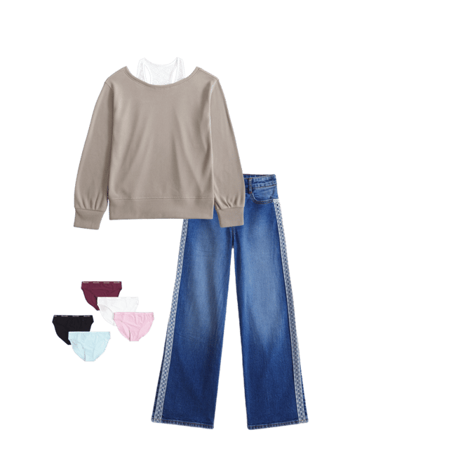 legging-friendly waffle twofer top