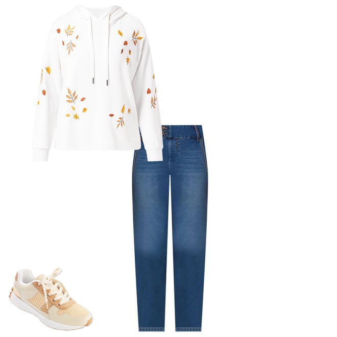  Cato Fashions | Cato Embroidered Leaf Hoodie
