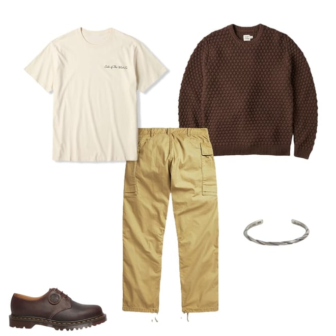 RRL Relaxed Fit Cotton Infantry Cargo Pant - Khaki