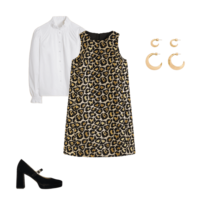 mini boden leopard dress Boden Women's Metallic Leopard Shift Dress