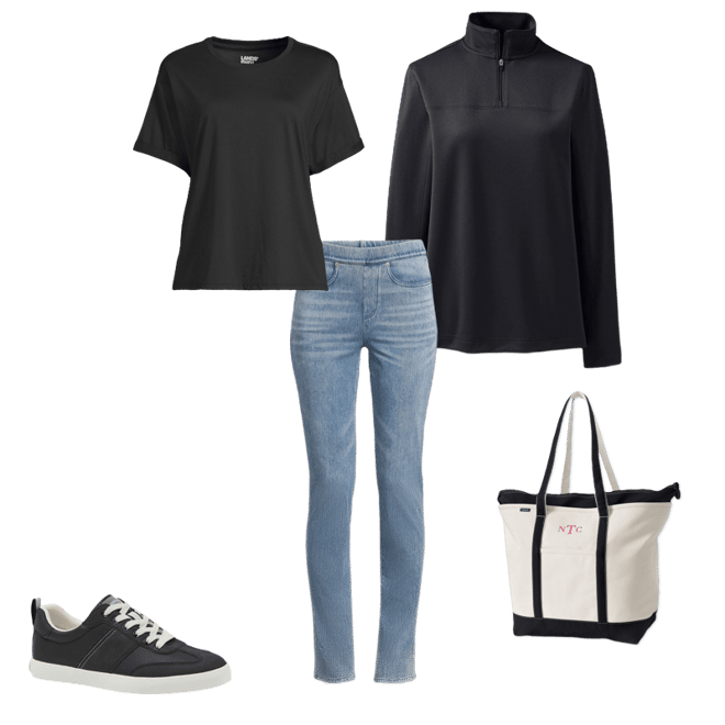 Women's Textured Quarter Zip Pullover | Lands' End