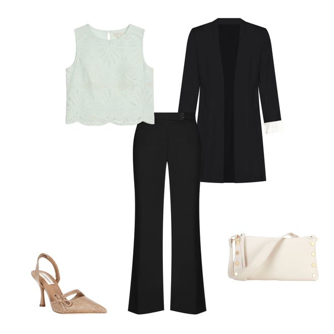 Calvin Klein Curvy Fit Roomy Hip Straight Leg Trouser Pants | Dillard's