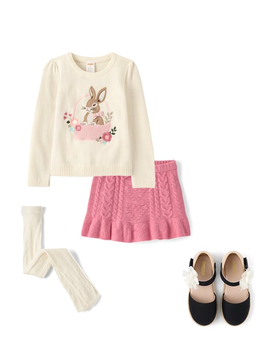 1st bundle featuring 3 items which compliment Girls Heart Cable Knit Peplum Sweater Skirt