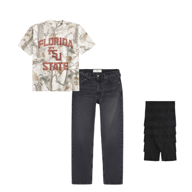 Boxy Heavyweight Florida State University Seminoles Graphic Camo Tee