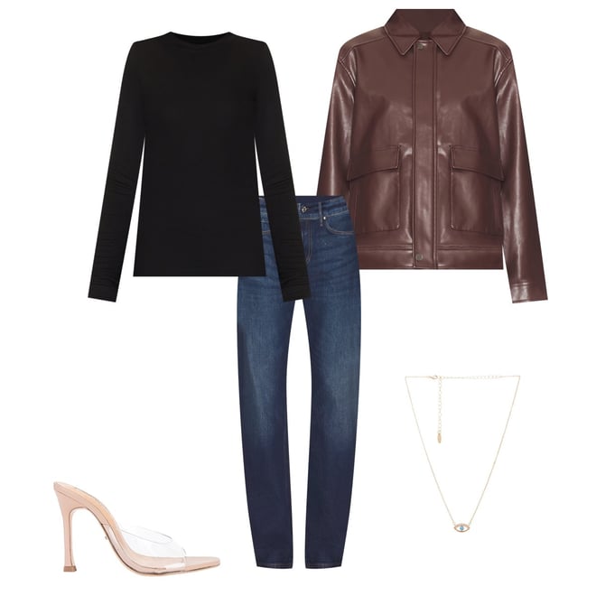 Rook　jentlouis Rib Long Sleeve T-shir Splits59 Louise Rib Long Sleeve Top in Black | REVOLVE