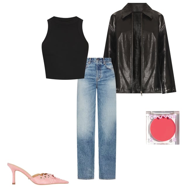 Free People x We The Free Sloane Faux Leather Jacket In Black in