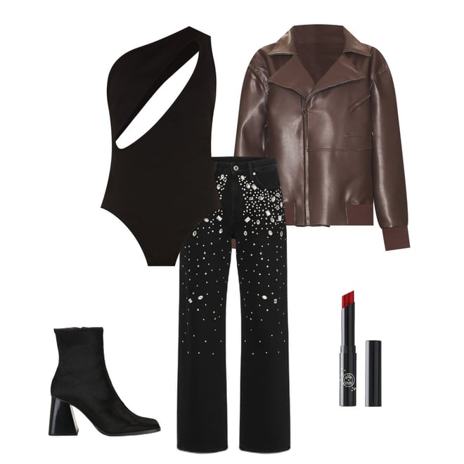 Norma Kamali Oversized Moto Jacket in Chocolate | REVOLVE