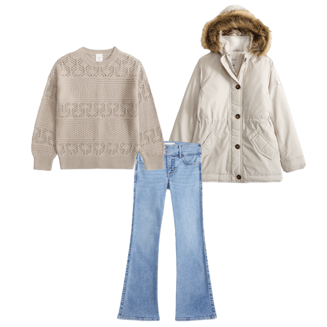 stitched crew sweater