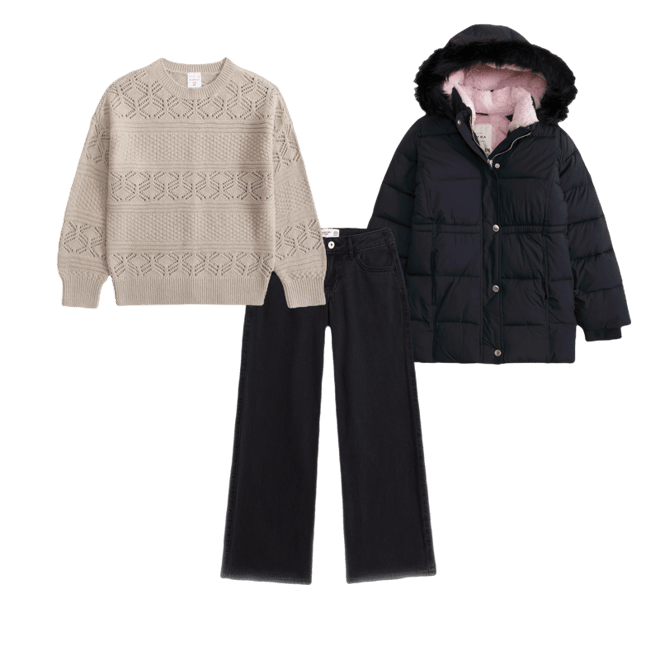 stitched crew sweater