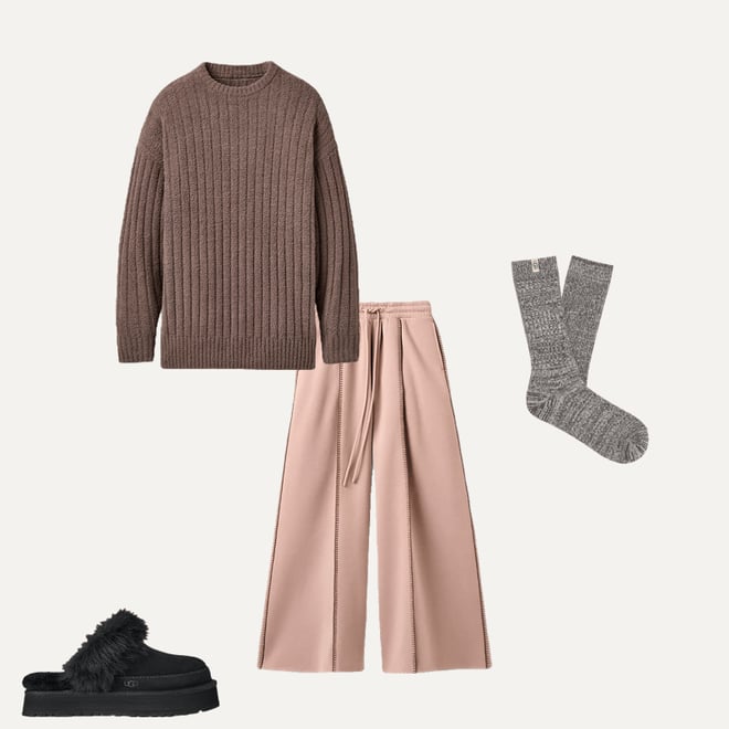 Women's Rib Knit Slouchy Crew Sock