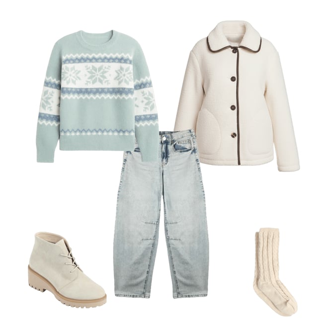 Mid Rise Elastic Waist Barrel Jean