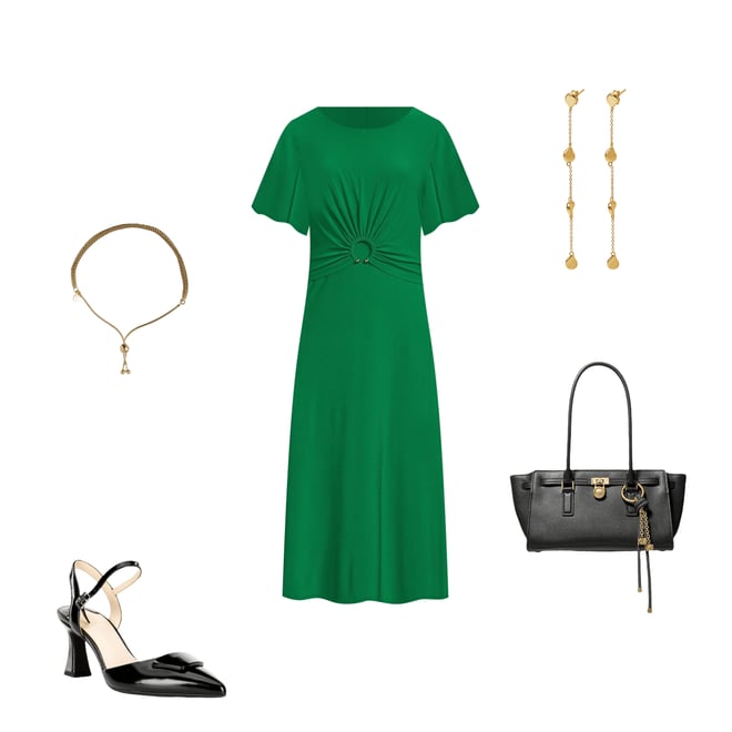 Jessica Howard Petite Size Short Sleeve Novelty Hardware Midi Dress |  Dillard's