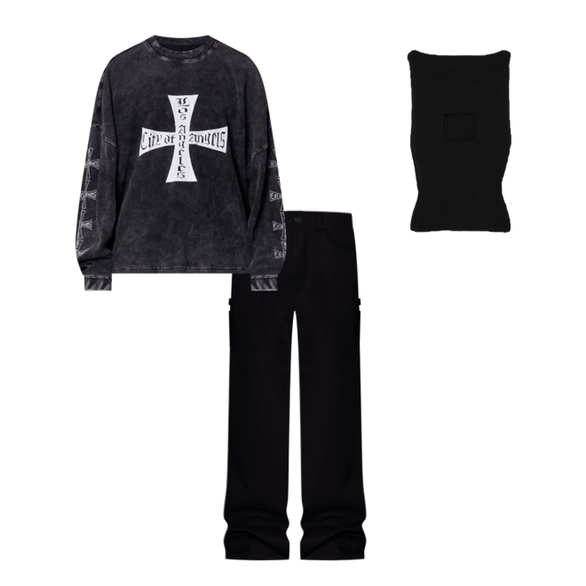 Washed LA Thermal Shirt - Washed Black | mnml | shop now