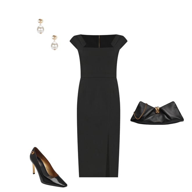 美品DONNA KARAN ドレス Donna Karan Square Neck Scuba Crepe Cocktail Dress | Dillard's