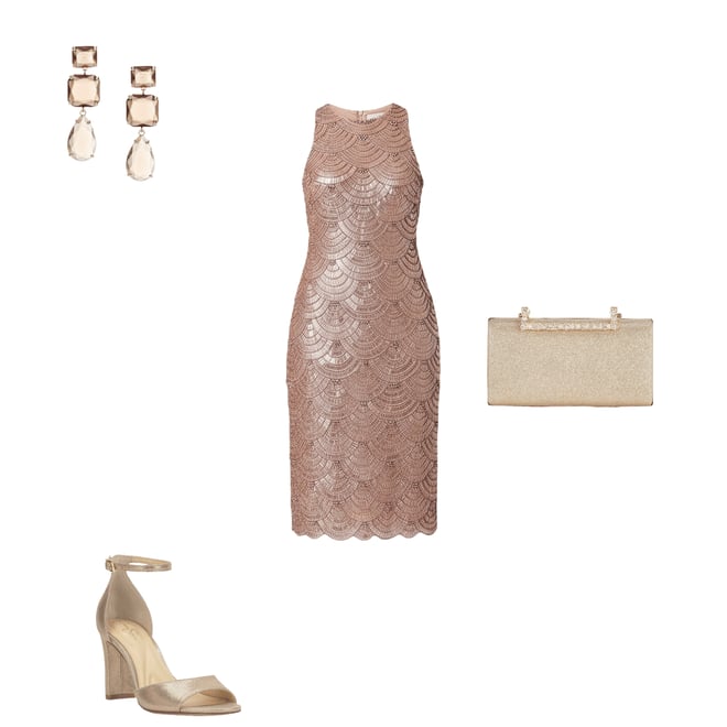 rose gold dress accessories Black Long Gold Sequins Fitted Deep V Neck Ruffle Sleeve Formal Dress –  Sultan Dress