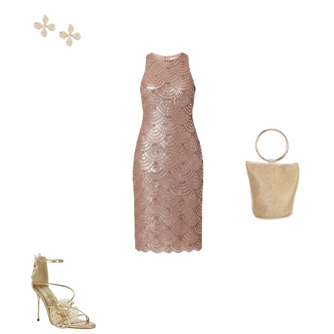 Aidan Mattox Sleeveless Beaded Mesh Midi Dress | Dillard's