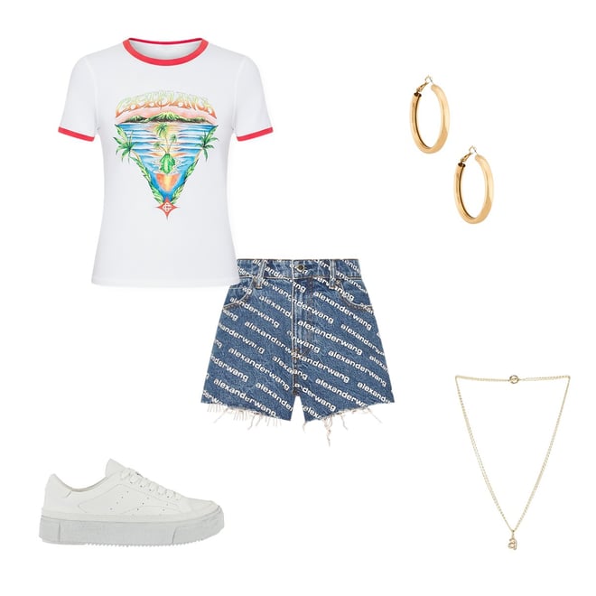 Alexander Wang Bite Short in Deep Blue & White | REVOLVE