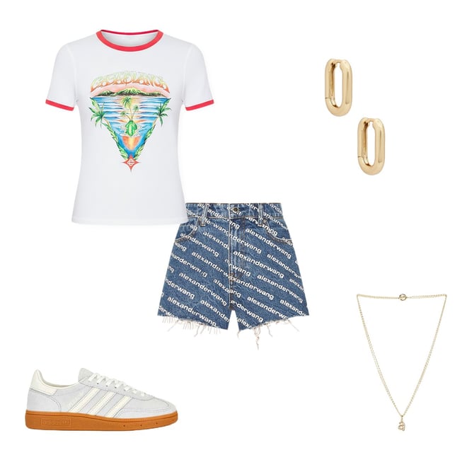 Alexander Wang Bite Short in Deep Blue & White | REVOLVE