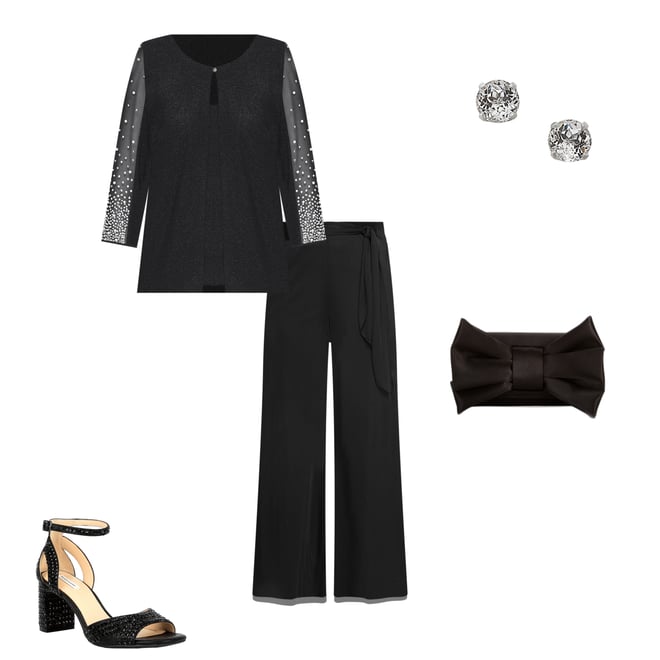 Alex Evenings Tie Waist Wide Leg Mid Rise Flowy Mesh Pants | Dillard's