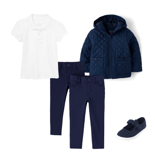 6th bundle featuring 3 items which compliment Toddler Girls Quilted Jacket