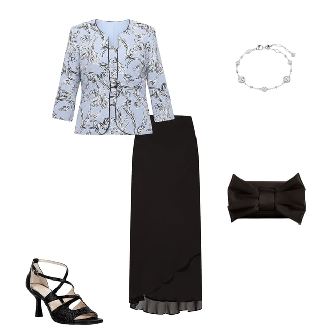 Gonna Lunga In Chiffon Alex Evenings | Gonna Donna A Tulipano | Eleganza Per Cerimonie
