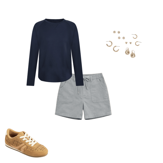 Heart Elbow Patch Long Sleeve Tee