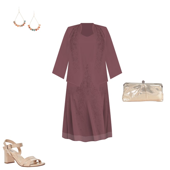 R & M Richards Plus Size 2 Piece Long Beaded Detail Chiffon Jacket Midi  Dress | Dillard's