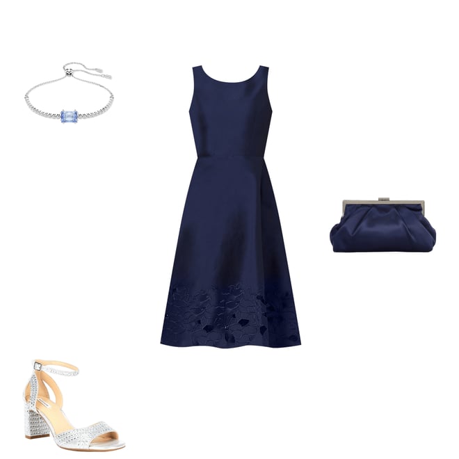 Adrianna Papell Taffeta Cut-Out Boat Neck Sleeveless Fit & Flare Midi Dress  | Dillard's