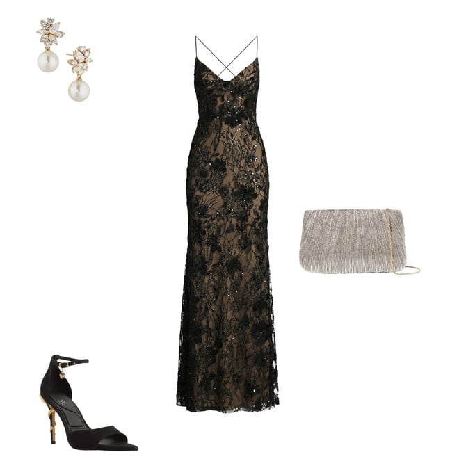 Mac Duggal Floral Embroidered Sleeveless Open Back Long Gown | Dillard's