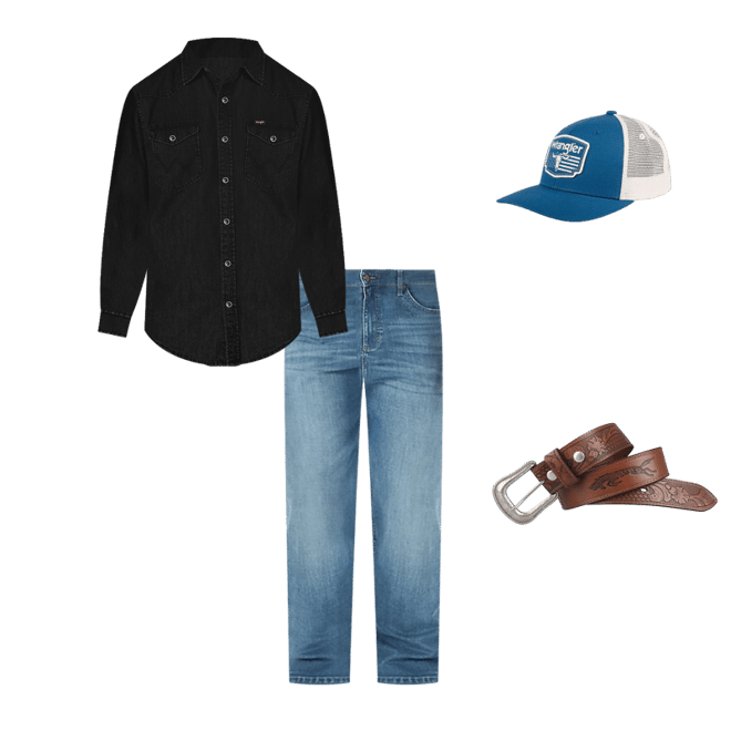 Men's Denim Western Snap Front Shirt