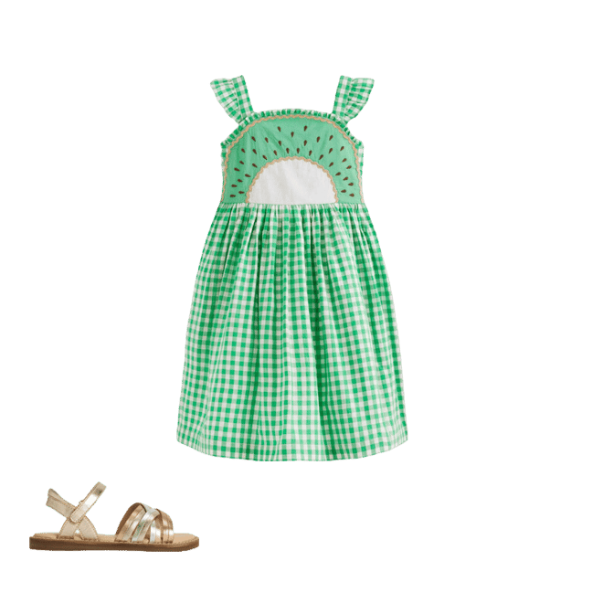 Novelty Strappy Dress-Kiwi | Boden USA