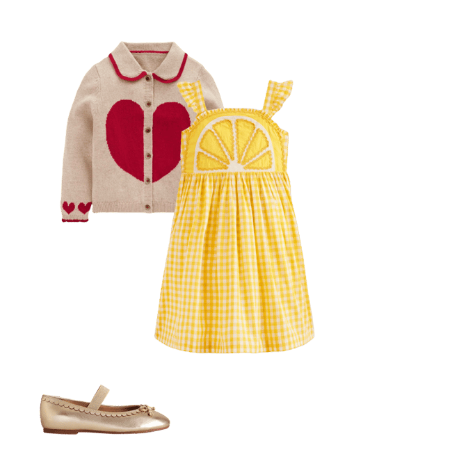 Novelty Strappy Dress-Lemon Gingham | Boden USA