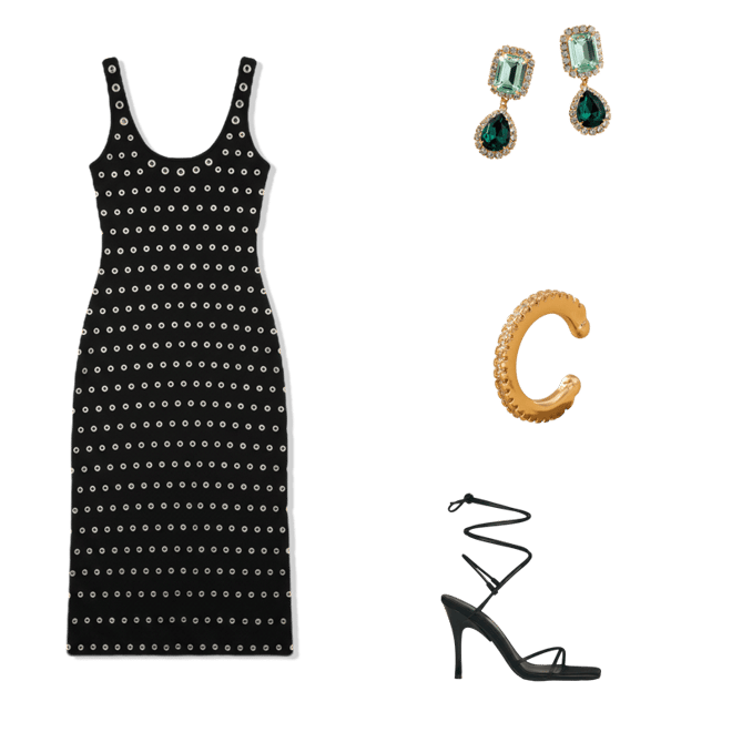 lace crochet bodycon dress Monte Carlo Tie Dress main image 0