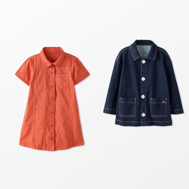 ネルシャツ　ベール　HANA Twill Shirt Dress with Pockets | Hanna Andersson
