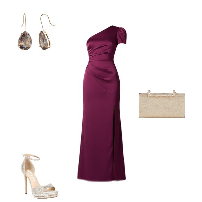 aidan mattox burgundy dress Aidan Mattox