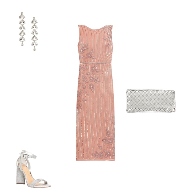 Mac Duggal Sleeveless Floral Beaded Striped Sequin Sheath Midi Dress |  Dillard's