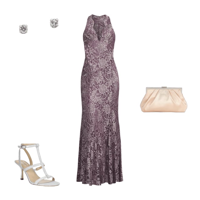 long mermaid dress pattern Glitter Pattern Mesh Mermaid Long Prom Dress