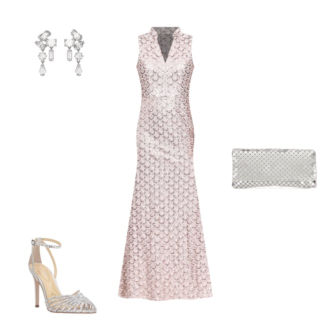Alex Evenings Sleeveless Embroidered Sequin Sheath Dress