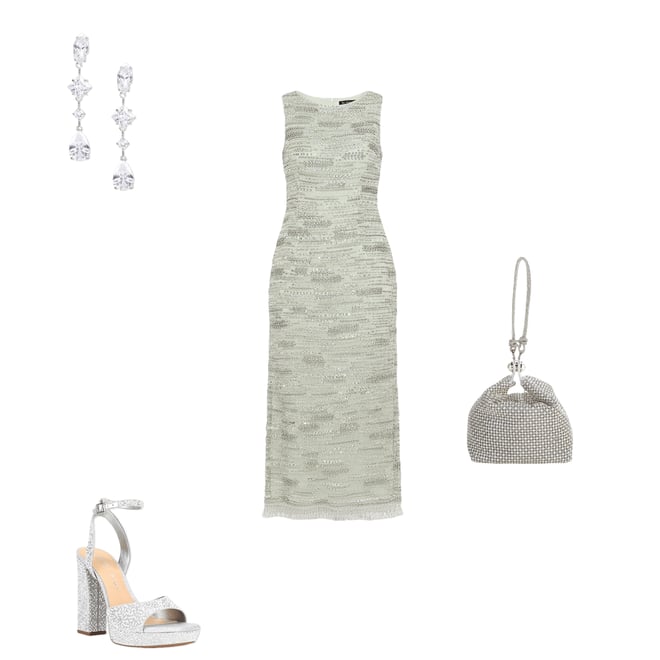 r&m richards beaded dress R&M Richards 5492