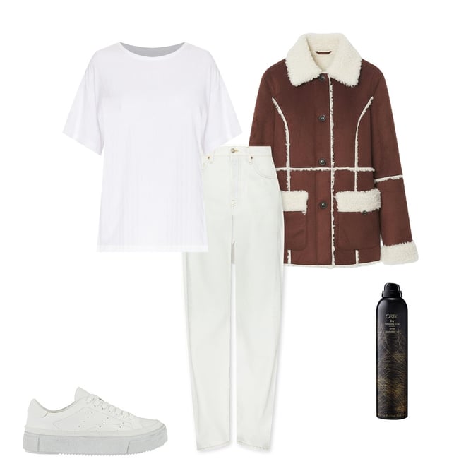 Tularosa Laura Reversible Jacket in Chocolate Brown & Cream | REVOLVE