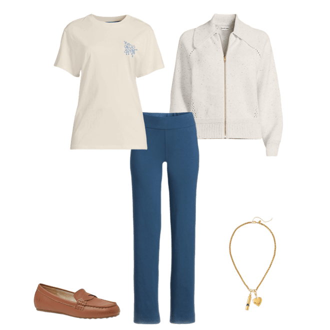 Starfish Mid Rise Straight Leg Pants | Lands' End