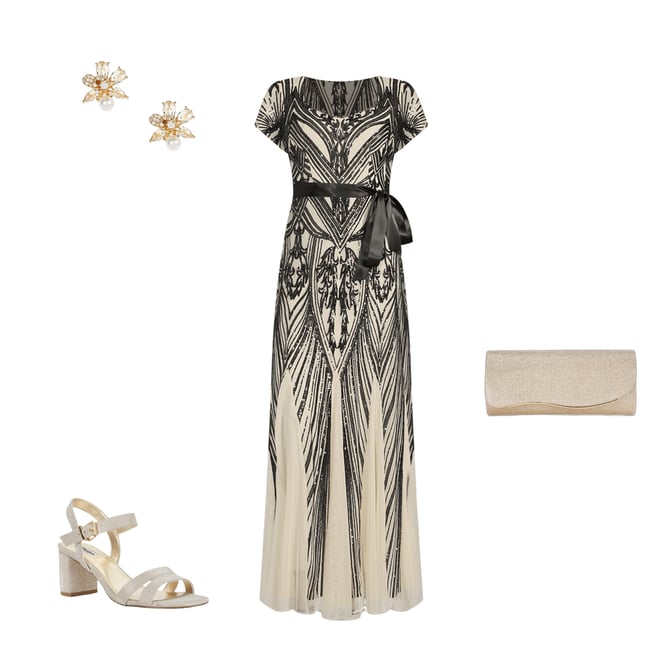 slim fit dress slacks Mother Of The Bride Long Dress Long Length R&M Richards 1875 main image 0